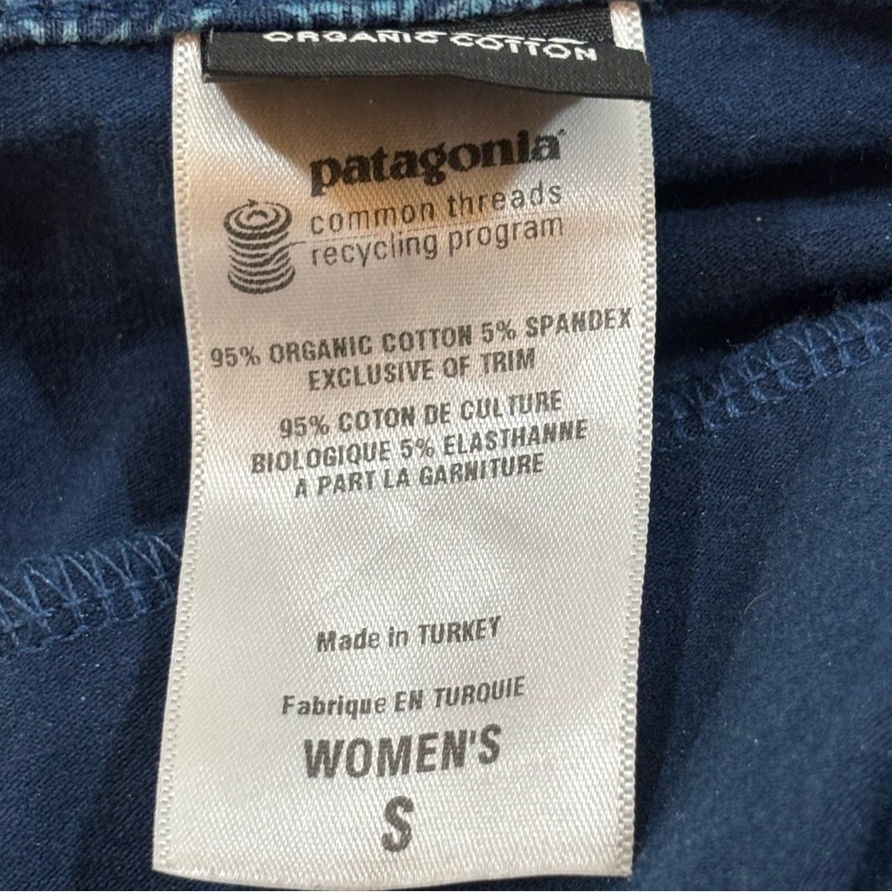 Patagonia Blue Floral Organic Cotton Spaghetti Strap Dress Women’s Small - Picture 12 of 13